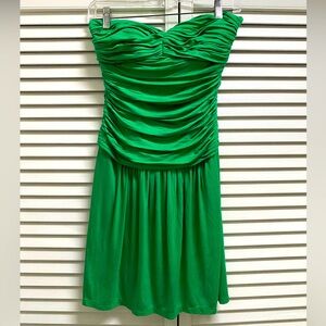 Rubber Ducky Productions, Ruched Spring Green Strapless Mini Dress M